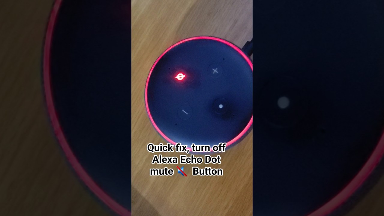 Quick fix, Alexa Echo Dot  mute 🔇  Button turn off