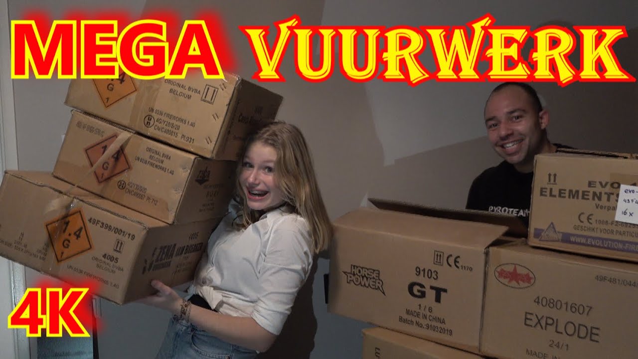 VUURWERK COMPILATIE MEGA VEEL FIREWORKS 4k AFSTEKEN! NIET NORMAAL!