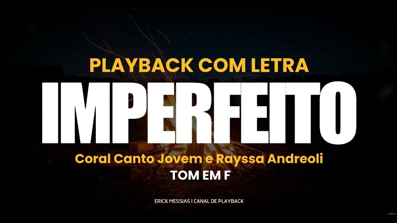 IMPERFEITO - PIANO COVER | PLAYBACK COM LETRA [ TOM EM F ] | erickmessias