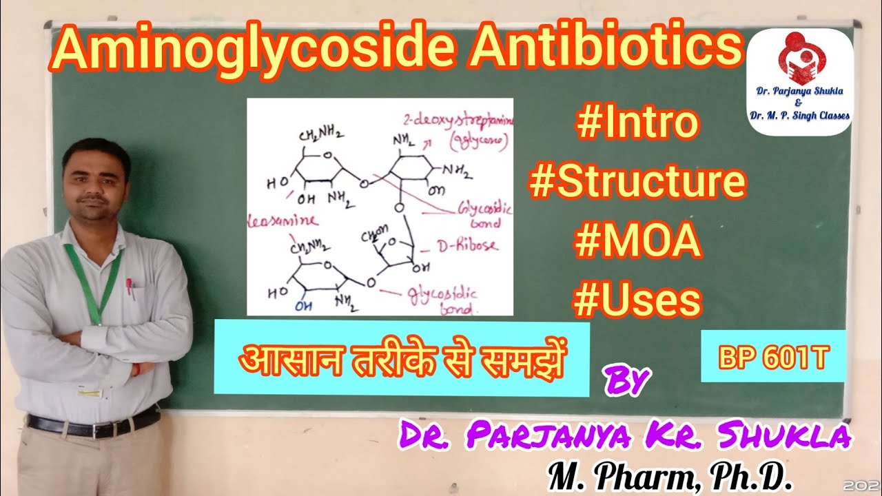 Aminoglycoside Antibiotics | Intro, Structure, MOA | Streptomycin, Kanamycin, Neomycin | BP 601T