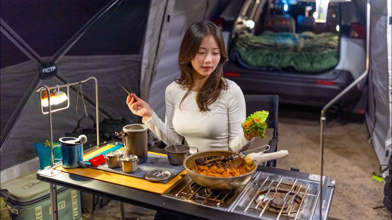 Trying New RAV4 Car Camping Setup with a One-Touch Shelter