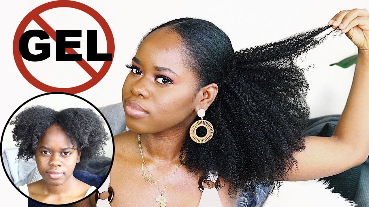 NO GEL PONYTAIL TUTORIAL ON SHORT 4B/C NATURAL HAIR