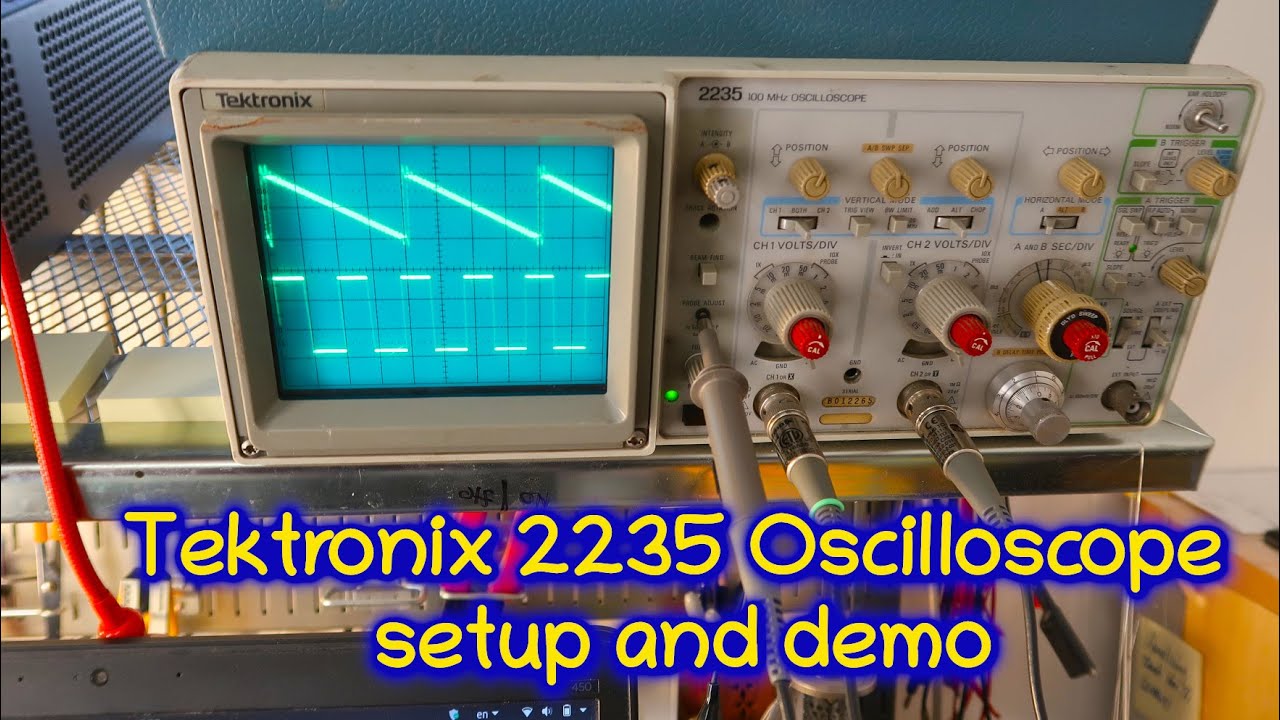 Демонстрация и базовая настройка осциллографа Tektronix 2235