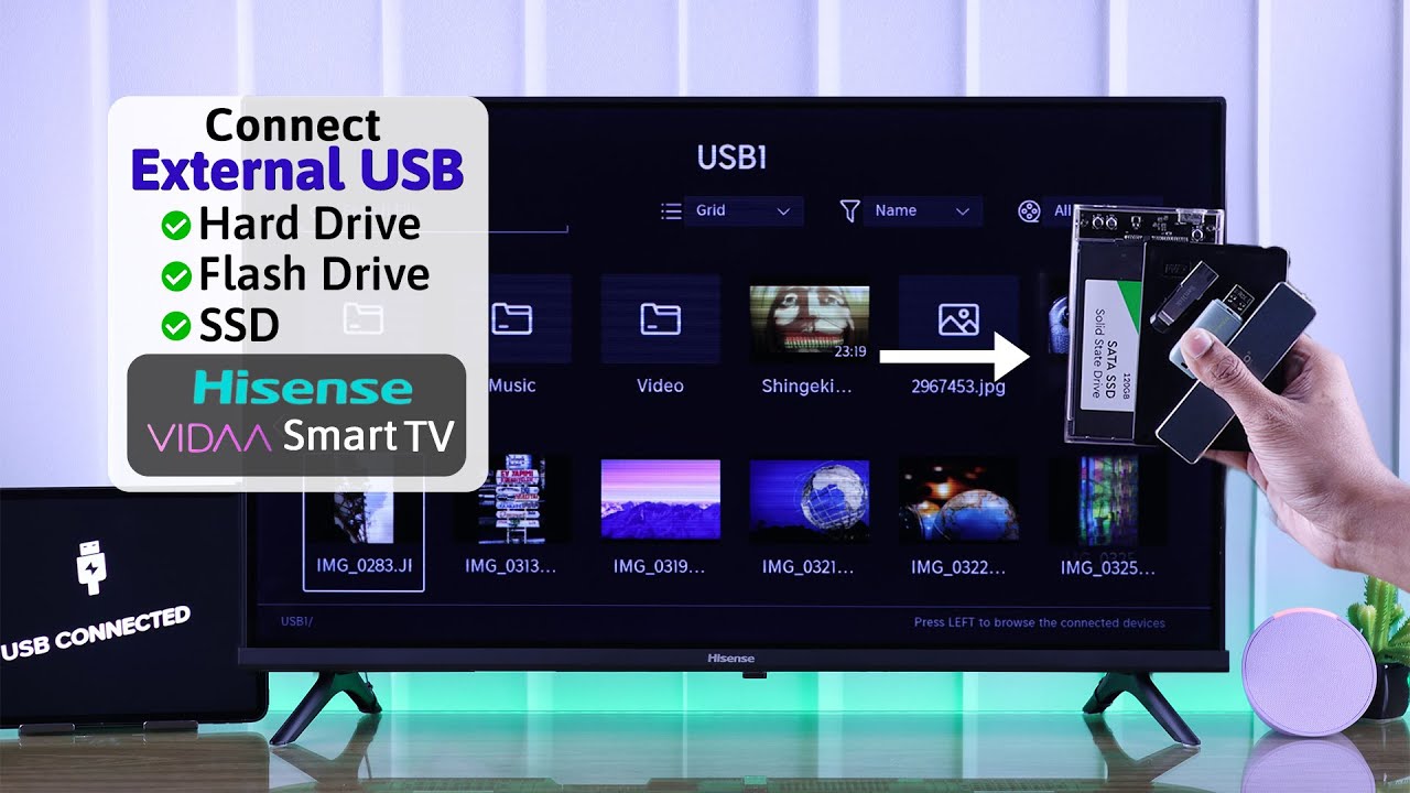 Jak podłączyć dysk USB do telewizora Smart TV Hisense VIDAA!