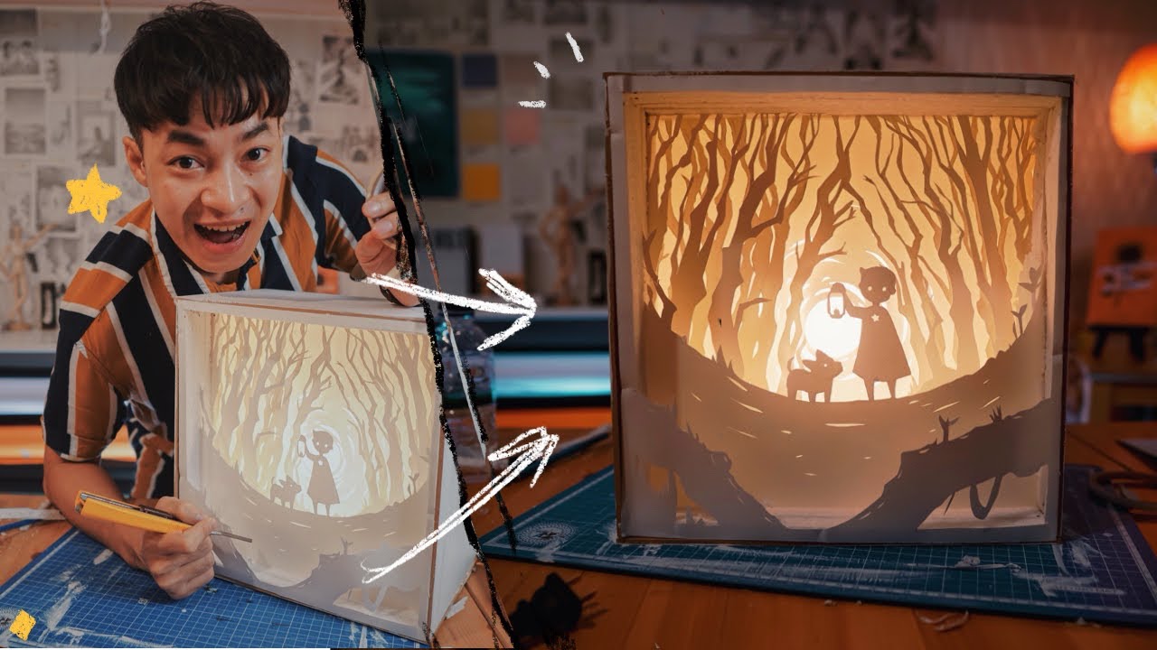กล่องไฟแฟนตาซี Paper Cut LightBox - จงทำDIY