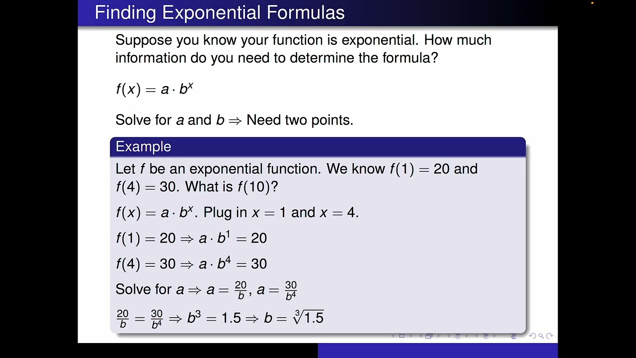 Exponential Applications (Section 3.1)