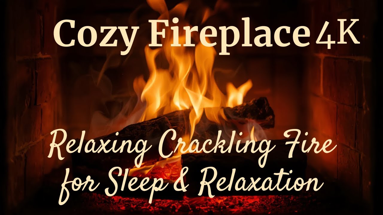 🔥 Cozy Fireplace 4K | Relaxing Crackling Fire for Sleep & Relaxation!