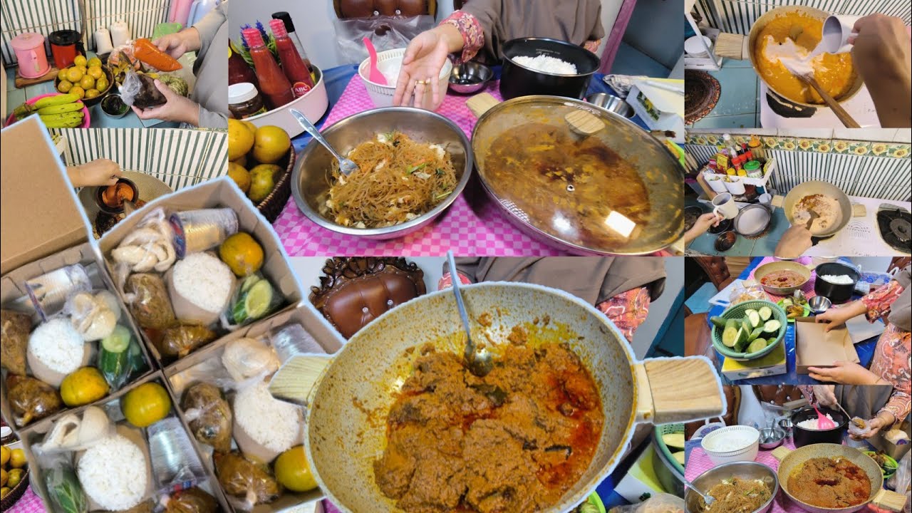 UNBOXING BELANJAAN DARI PASAR || MASAK RENDANG LANJUT PACKING NASI BOX UNTUK ISRA MIRAJ