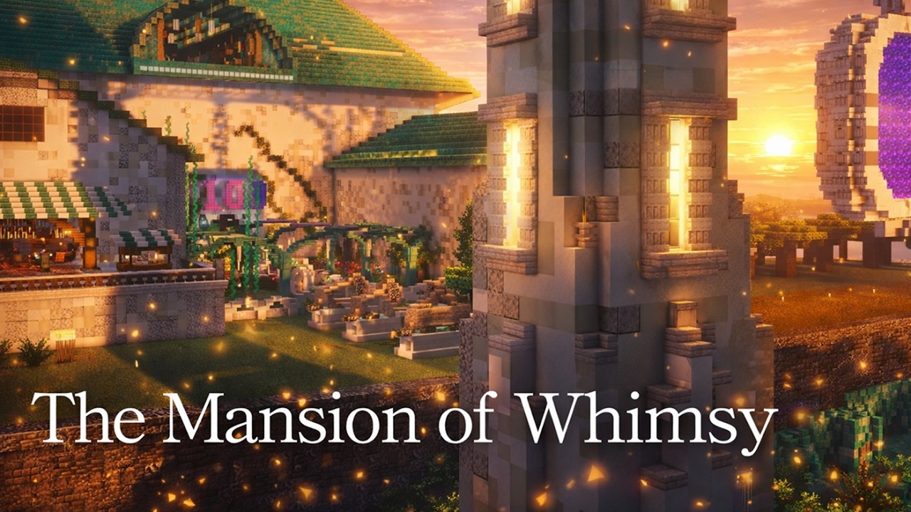 200,000+ Block Survival MEGA Mansion Timelapse | The Mansion of Whimsy