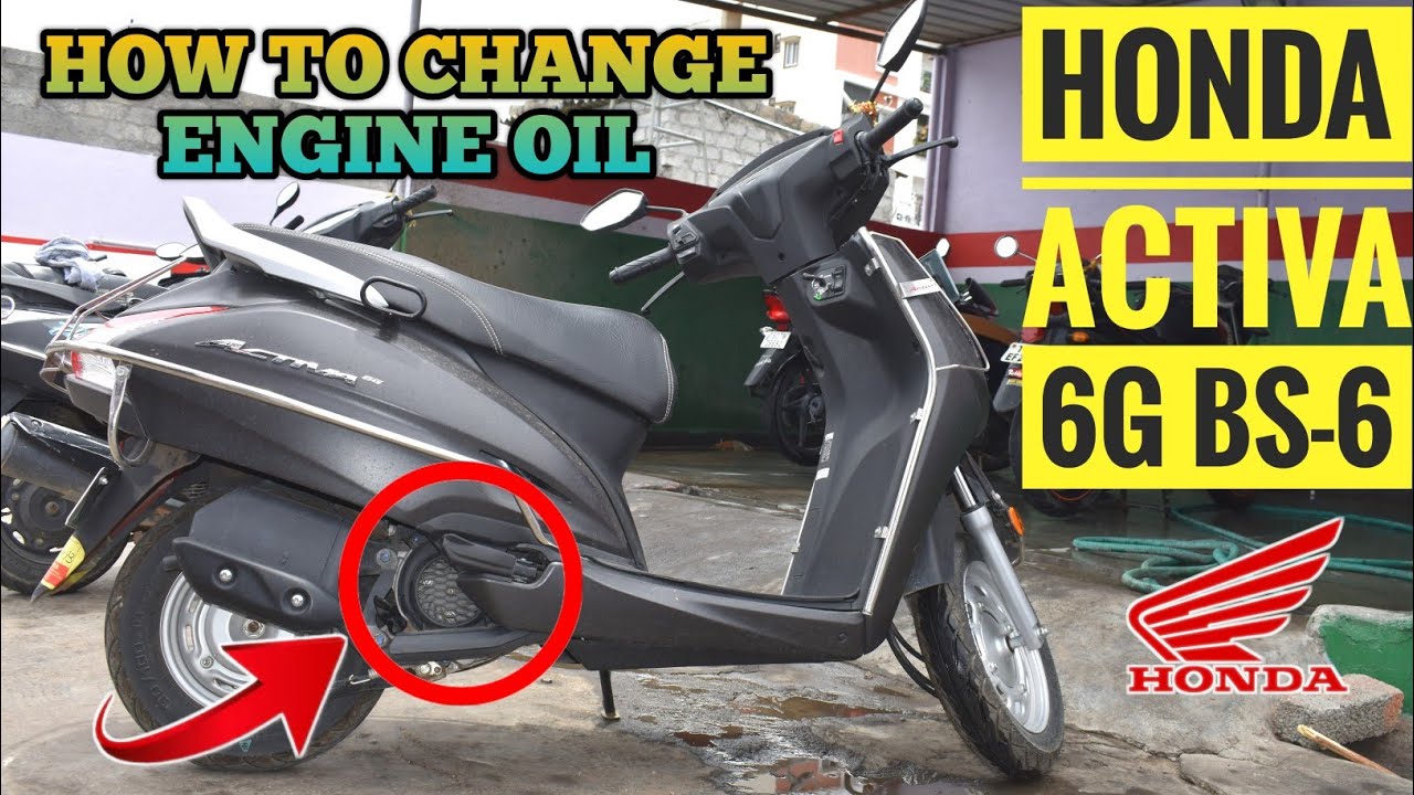 Honda Activa 6G BS6/How To Change Engine Oil/BvjTech