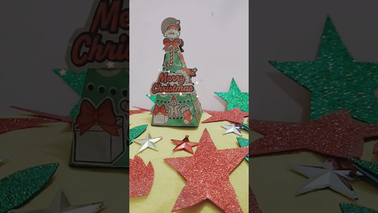 DIY Paper Bag Christmas Tree and decorations🎀 
