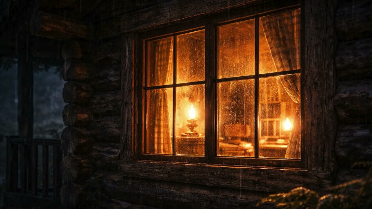 雨音｜森の雨と小さな灯り — 落ち着いた夜の睡眠音【2時間】