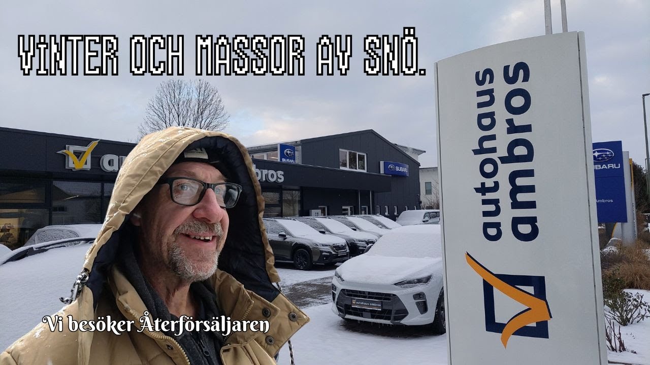 Besöker vår frankia återförsäljare  Snön vräker ner