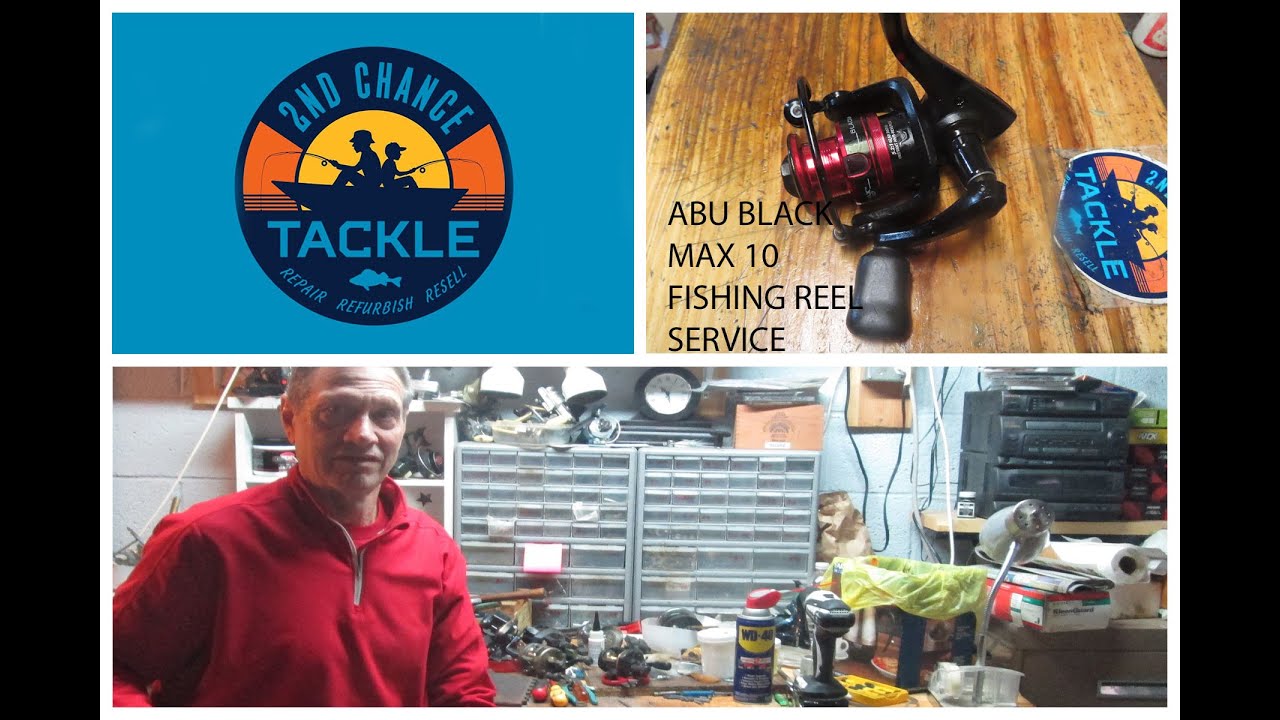 Abu Black Max 10 spin fishing reel how to take apart and service
