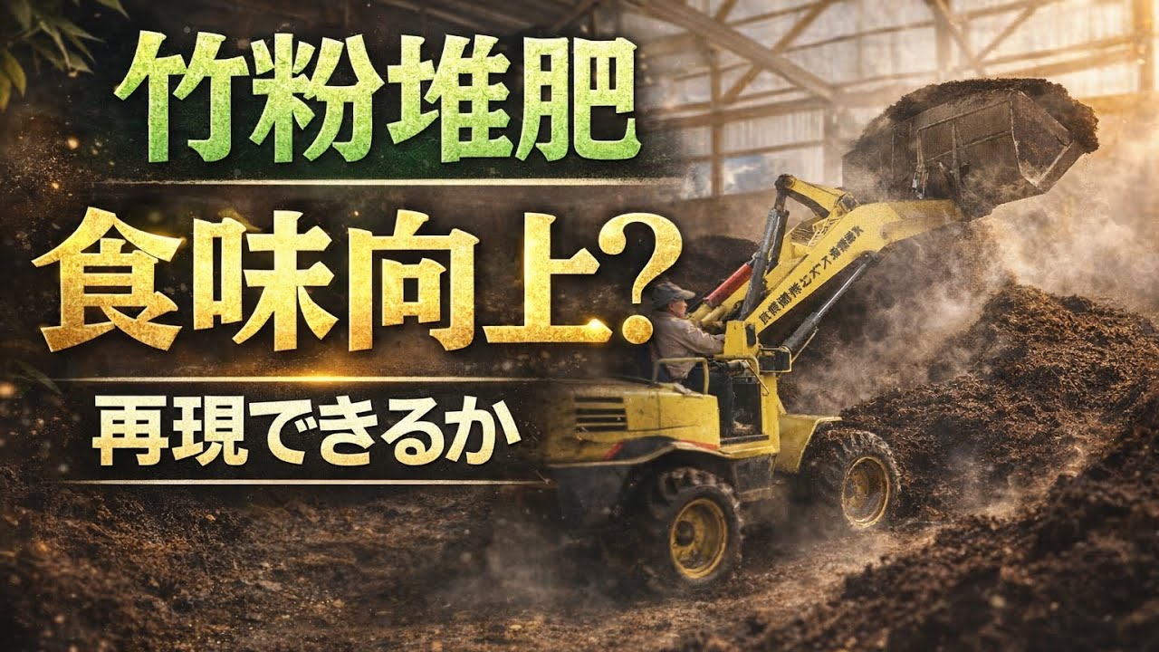 竹粉堆肥で食味向上？導入3年の成果と課題
