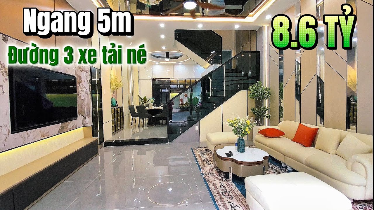 Nhà Ngang 5m Đường Rộng 10m Khu An Ninh Dân Trí Cao 4 Phòng Ngủ 