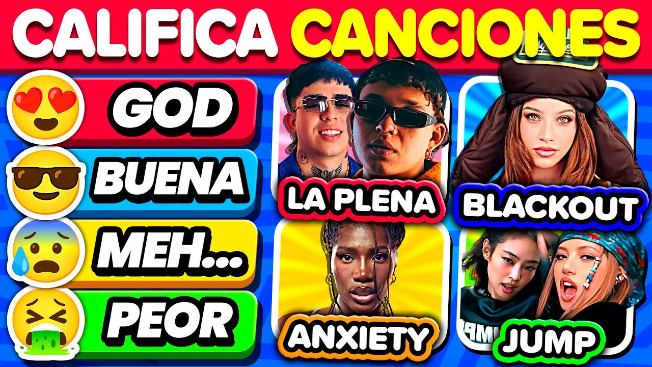Califica La Canci&oacute;n 2025 🎧🎸🤔 Tier List Especial M&uacute;sica 🔊 | Play Quiz Trivia