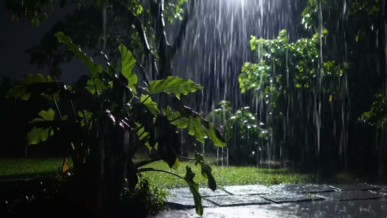 Let the Storm Lull You to Sleep: Heavy Rain and Rolling Thunder for Deep Rest.