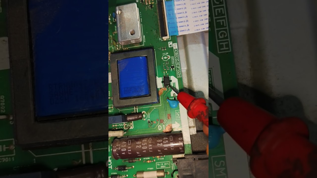Perbaikan Tv Sharp LC 32le180I Kerusakan Indikator Led Berkedip Merah 