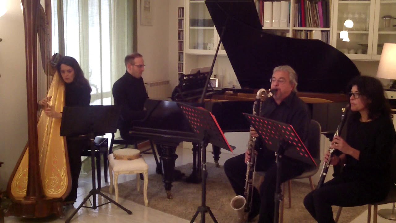 No hai  tierra  como la mia!di Charlo/Cadicamo, per clarinetto, clarinetto basso, pianoforte e arpa