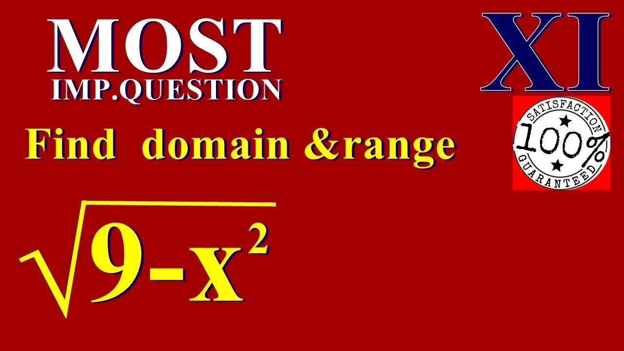 Find Domain and Range of the Function Class 11 Maths NCERT SYLLABUS  2019 Q5