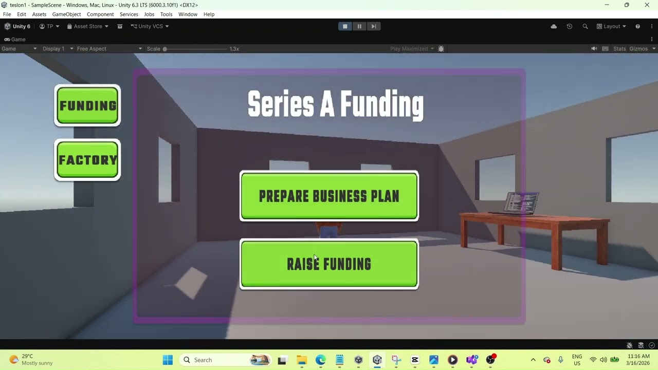 Tesla simulator Devlog EP5: pitching investor animation video