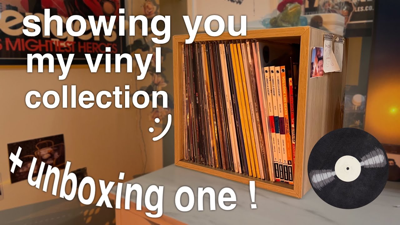 showing you my vinyl collection + unboxing a vinyl !! 🎶 🎧📦