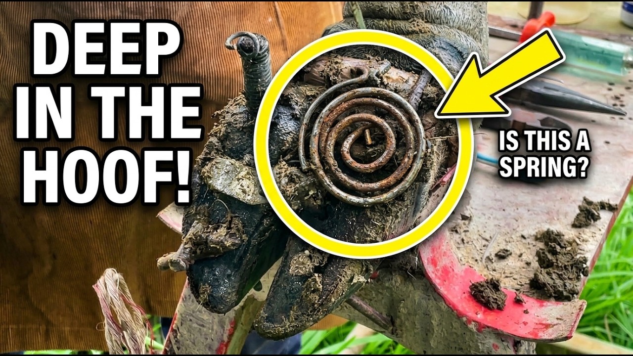 SATISFYING Cow Hoof Cleaning  Metal Nail & Screw Removal from Cow Hoof   Cow Hoof Care