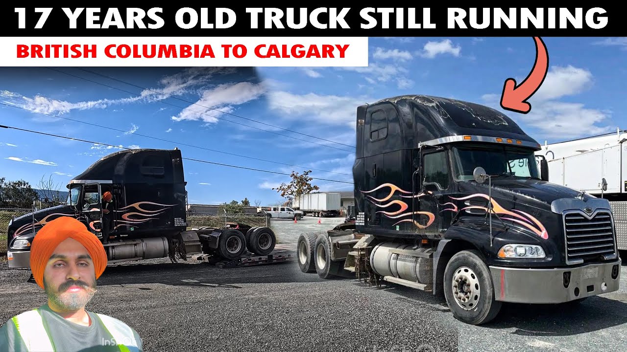 Hauling 17 Years Old MACK Truck on my Peterbilt 379 from BC to Calgary