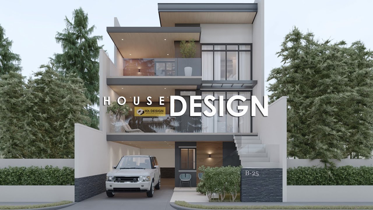 HOUSE DESIGN | 3 STOREY HOUSE 8.00m x 13.00m (104 sqm Lot area) | 4 BEDROOM