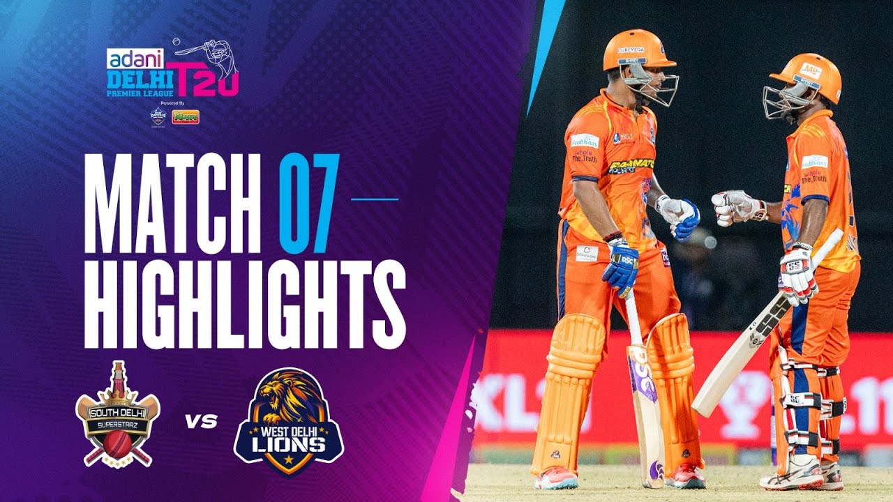 West Delhi Lions Roar to Victory!  Beat South Delhi Superstarz by 8 Wickets | 7th Match | DPL 2025 🏏
