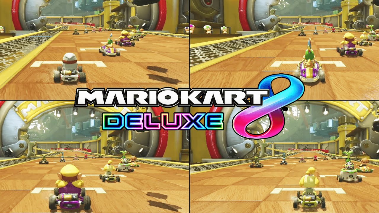Mario Kart 8 Deluxe 4 Player Koop 2 Nintendo Switch Gameplay