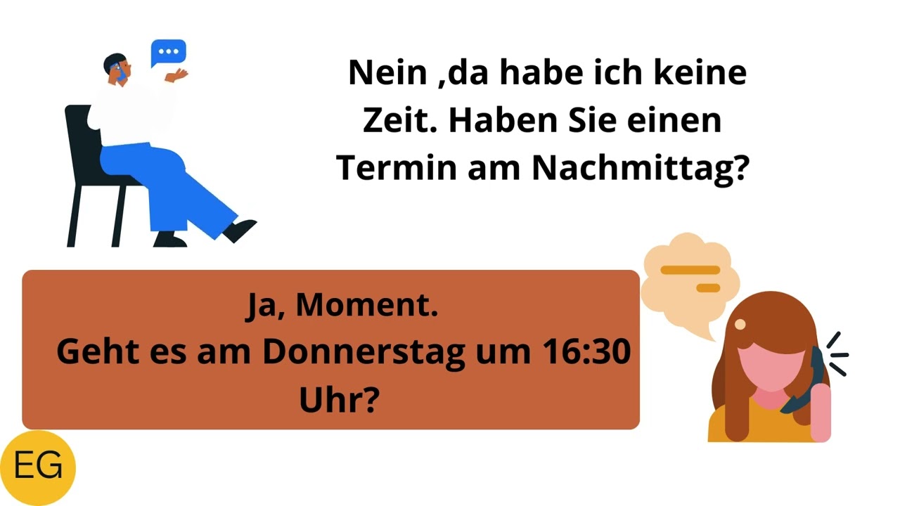 Deutsch lernen A1/A2 ~Einen Termin machen~