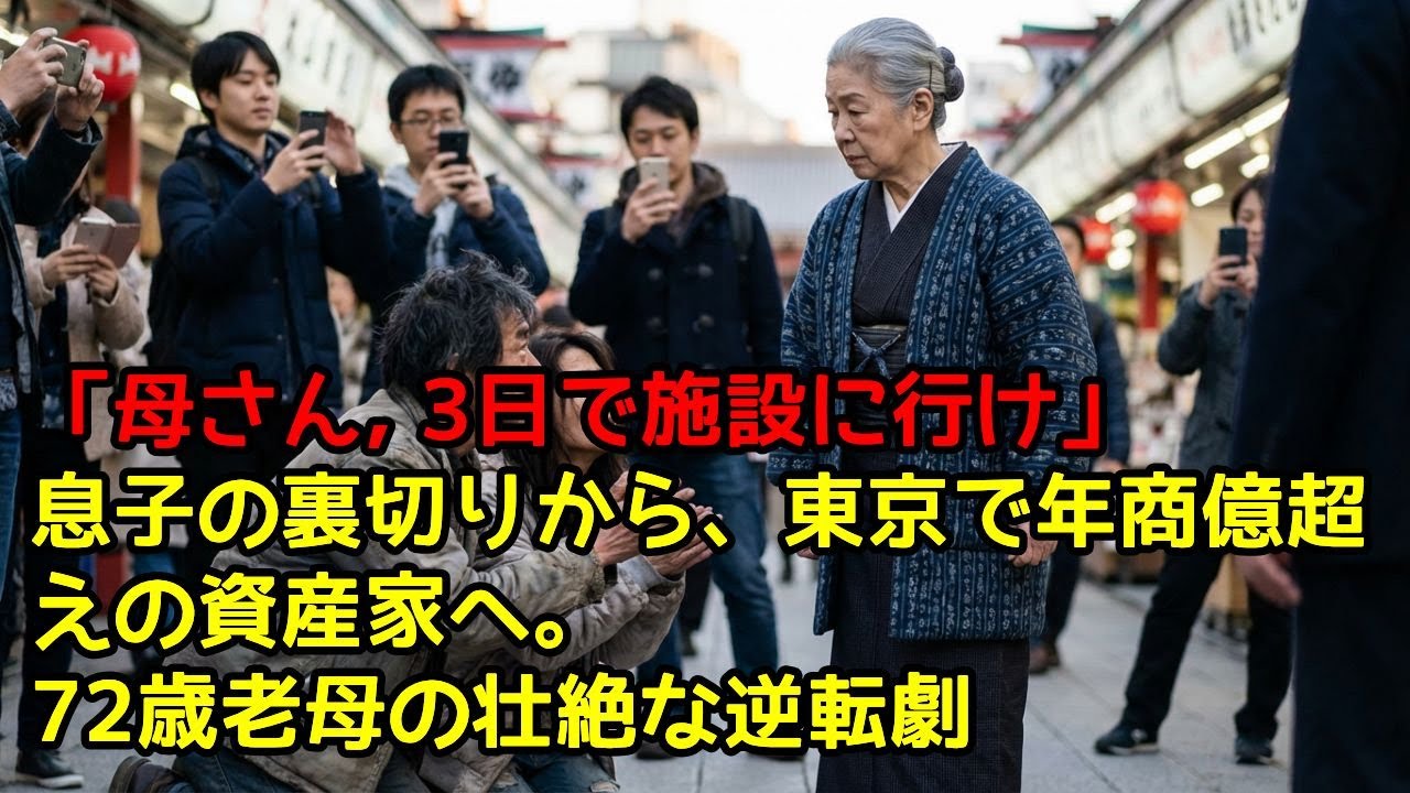 「母さん, 3日で施設に行け」息子の裏切りから、東京で年商億超えの資産家へ。72歳老母の壮絶な逆転劇