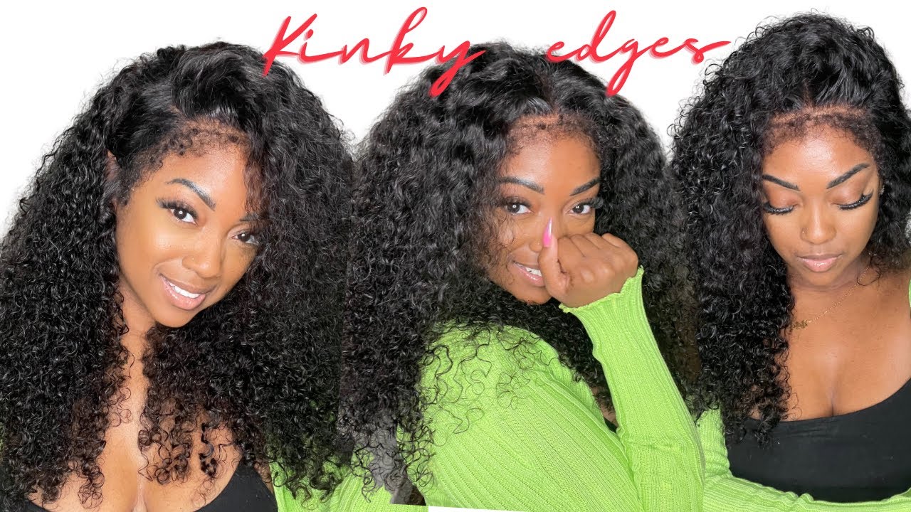 Get the most REALISTIC Hairline with this Kinky Curly wig with kinky edges! Ft. Subella Hair