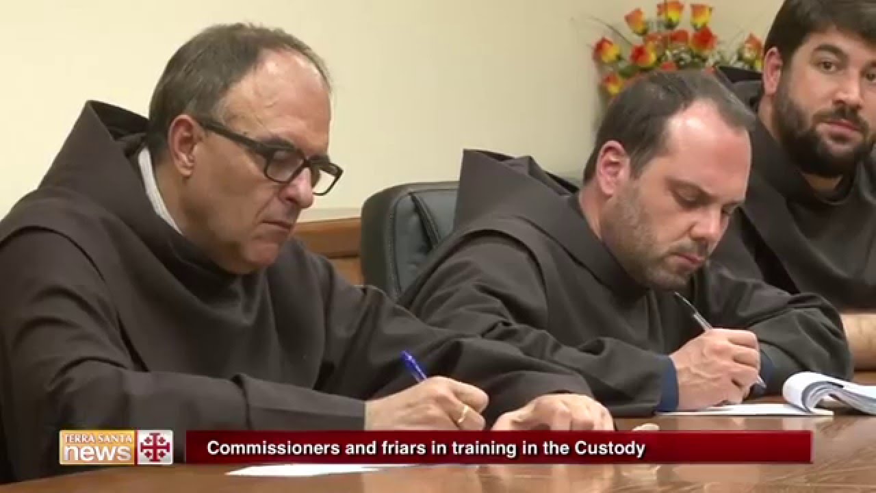Commissioners and friars in training in the Custody.