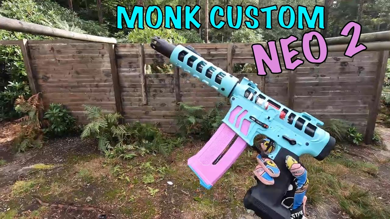 MONK CUSTOM NEO 2 DESTROYS AT WOODLAND SITE!!! Dog tag Airsoft site.