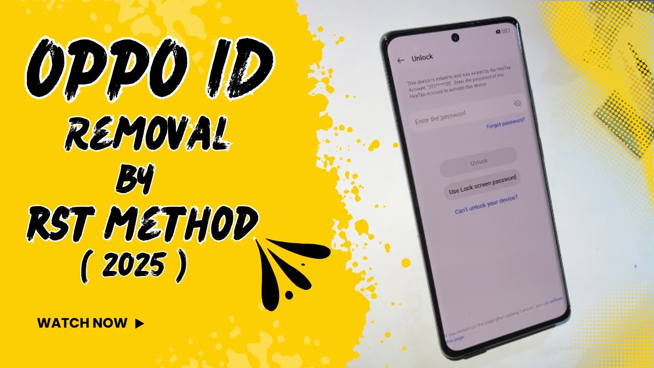 How to Remove Oppo ID Of all Oppo devices Using RST Method (2025)
