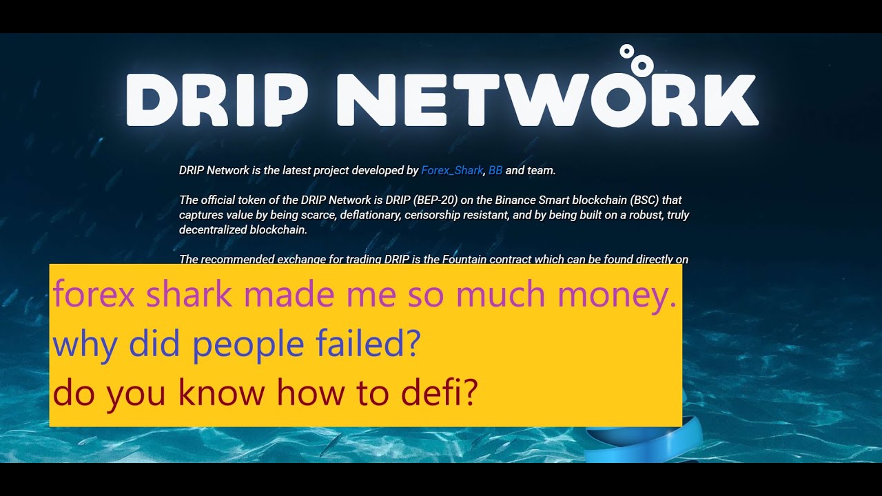 In defense of #FOREXSHARK....my experience. #drip #elephantmoney