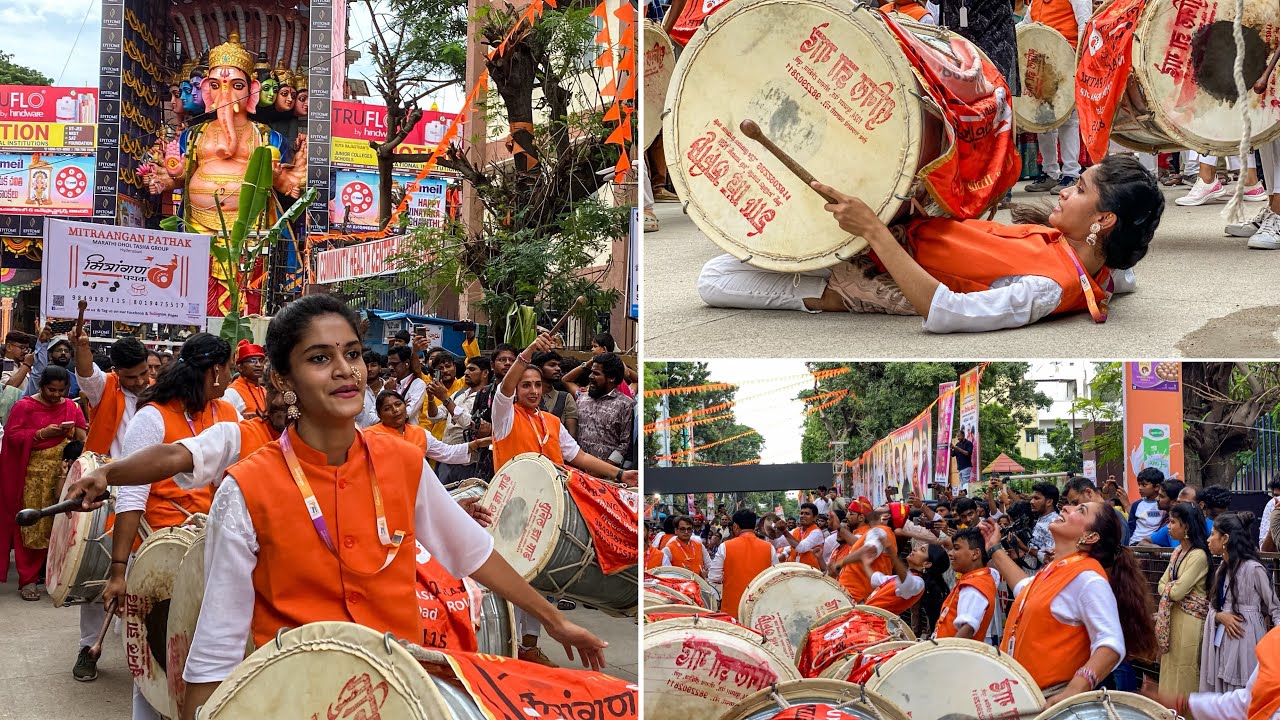 Khairatabad Ganesh 2024 Celebrations | Puneri Dhol Tasha At Khairatabad Ganesh Day 1 Celebrations 😱