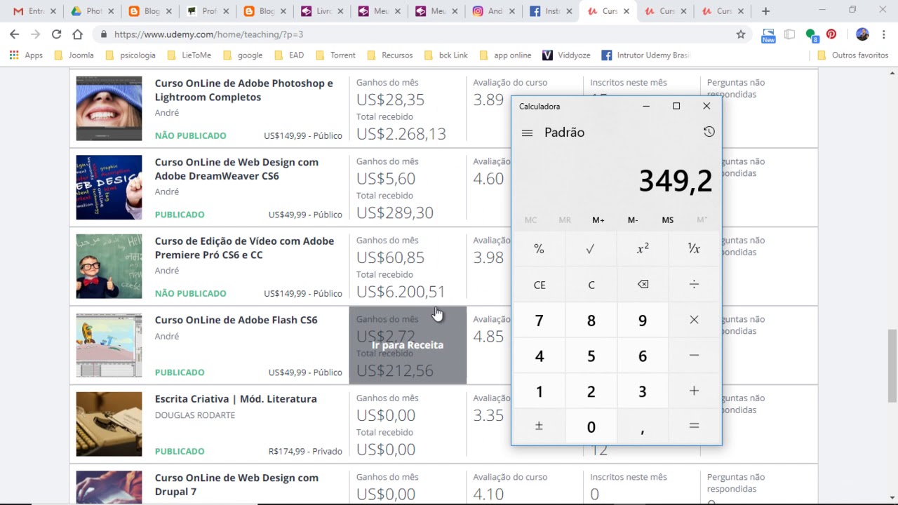 Udemy. Disparidade no Valor que eu teria a receber