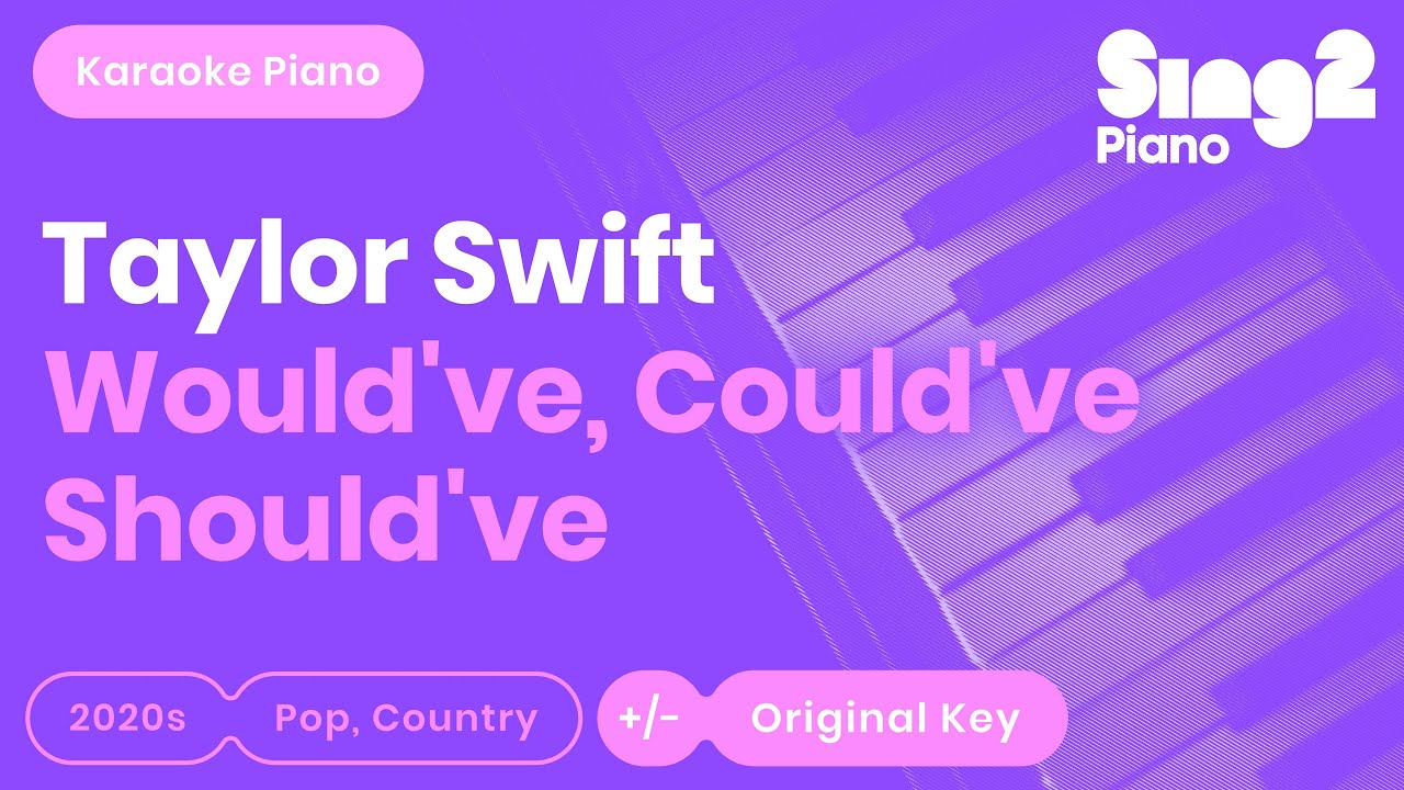 Would've, Could've, Should've Karaoke | Taylor Swift (Karaoke Piano)