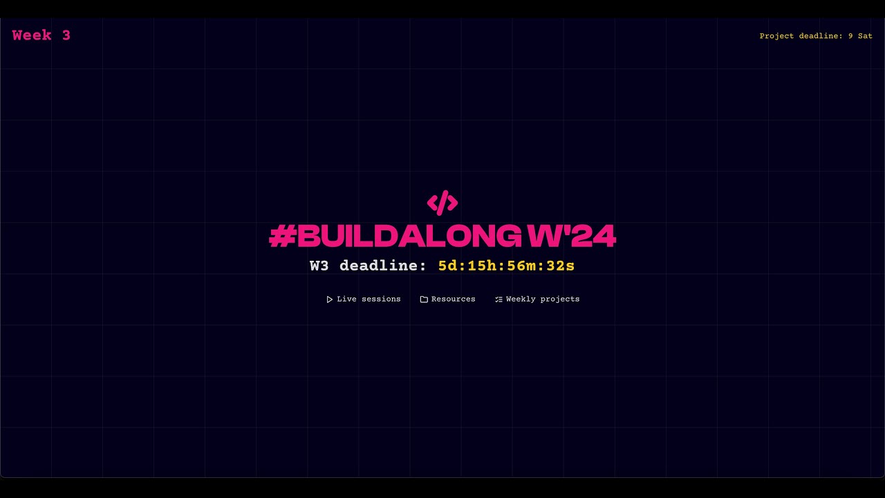 Setting up the #BuildAlong extension