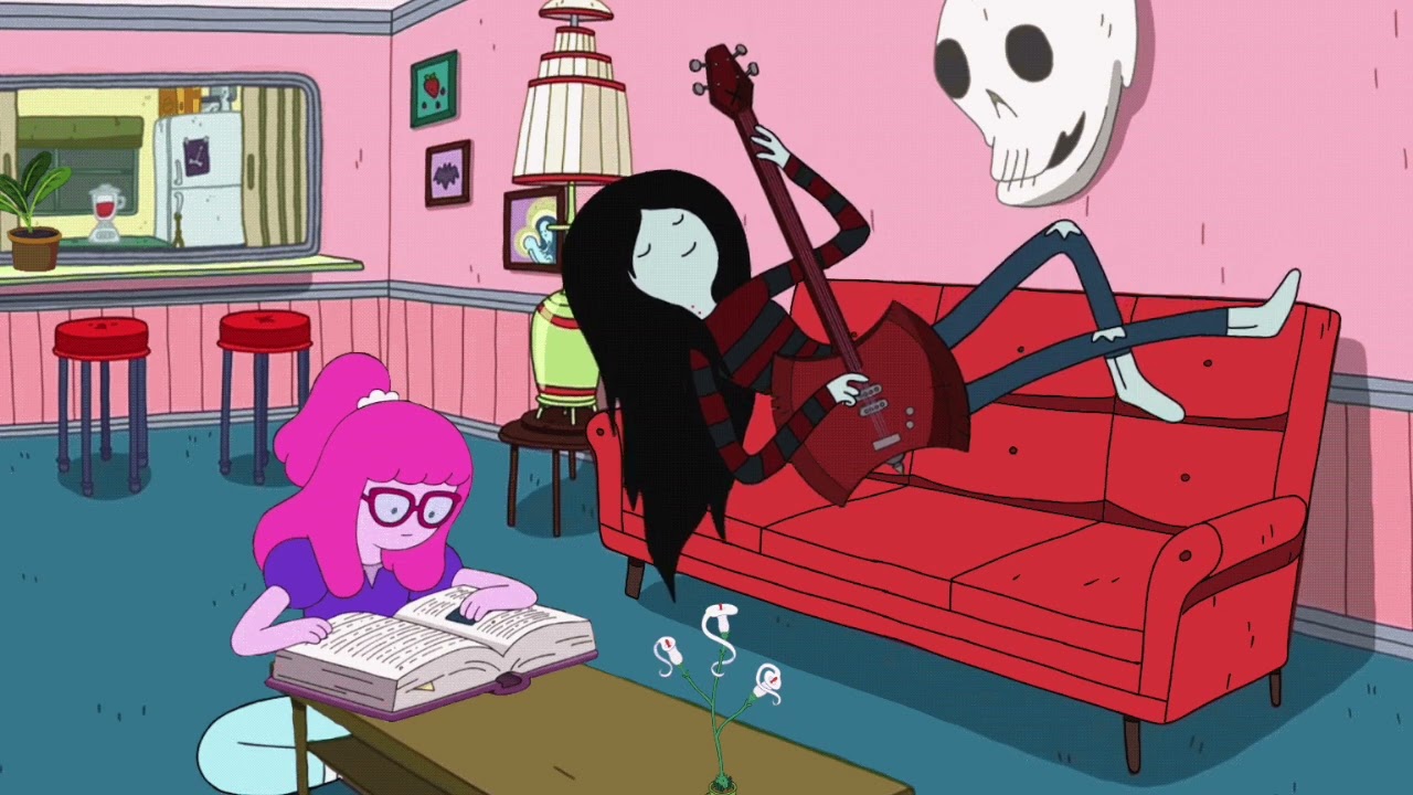 Adventure Time lofi ~ Marceline plays guitar while Bubblegum reads and it's raining outside