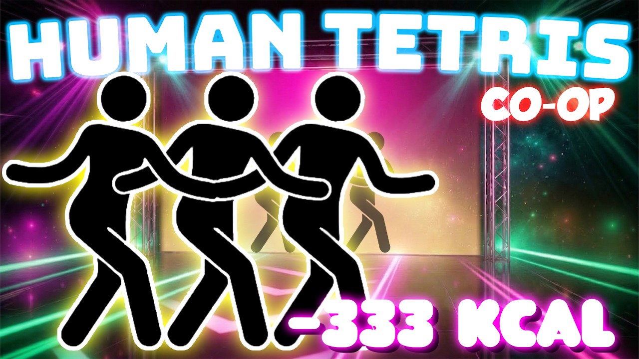 18 MIN HUMAN TETRIS х 3 Player | Immersive Interactive Warm Up | CO-OP 🔥 HARD LEVEL | –333 kcal