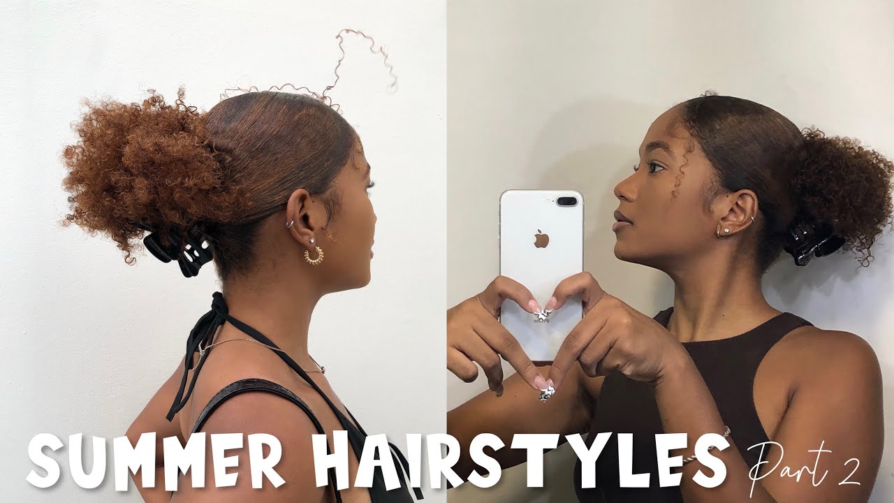 CLAW CLIP NATURAL HAIR / SUMMER HAIRSTYLES (THICK HAIR FRIENDLY)