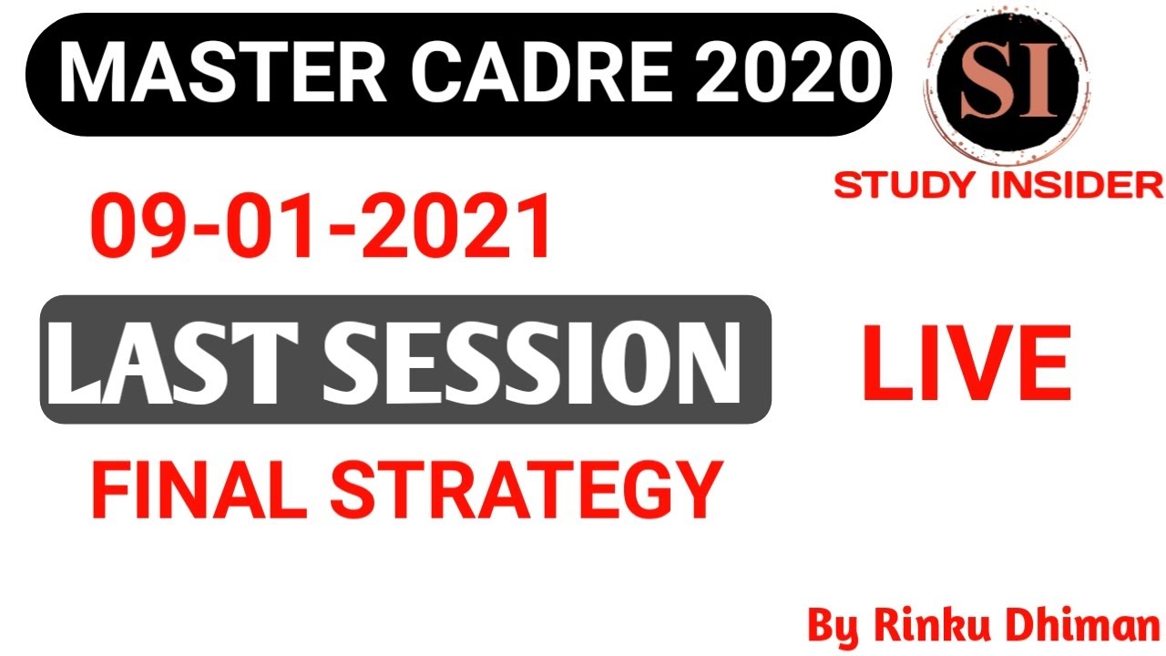 MATH MASTER CADRE 2020 | LAST SESSION | FINAL STRATEGY | STUDY INSDIER | LIVE | 9/01/2021