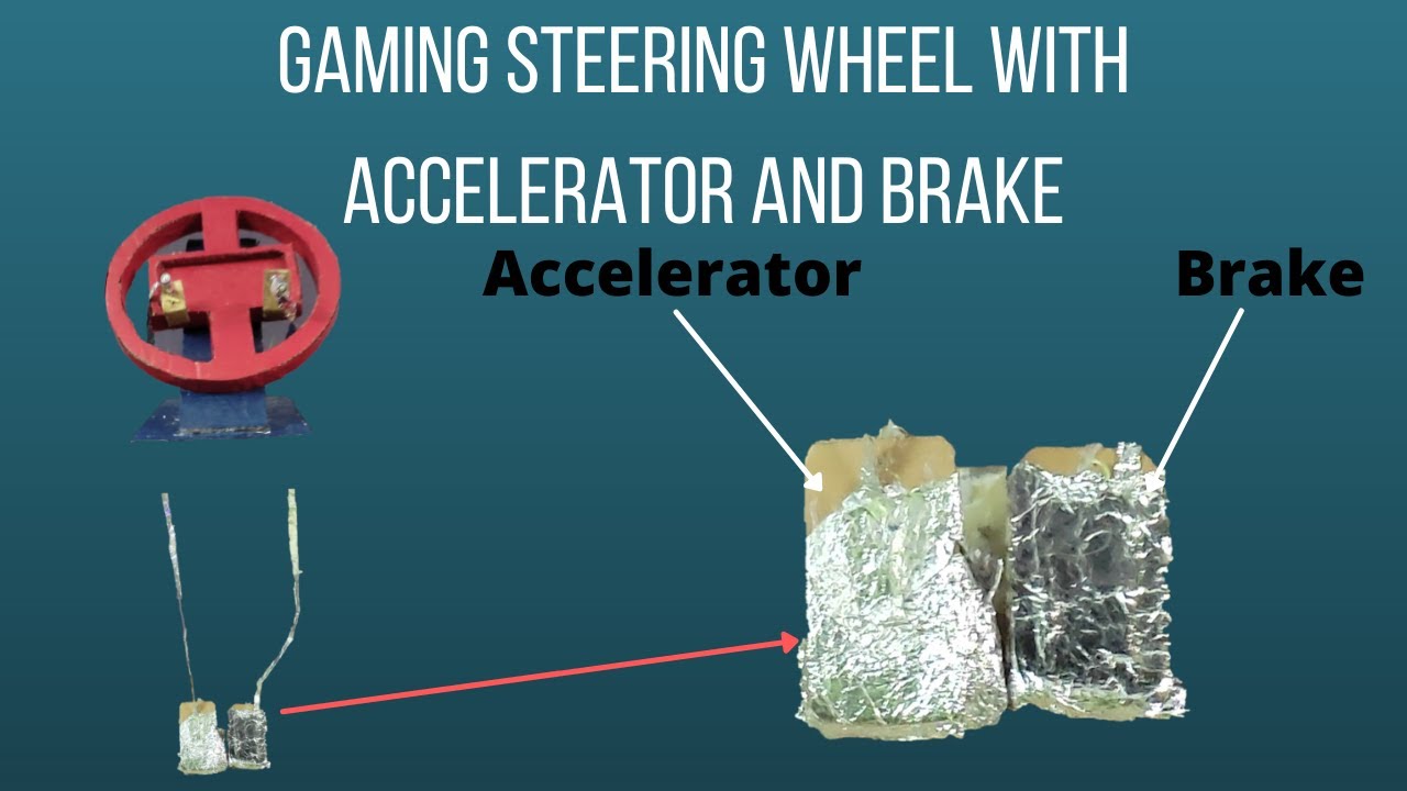 How to make gaming steering wheel with accelerator and brake for mobile | Tamil | Crazy Inventor