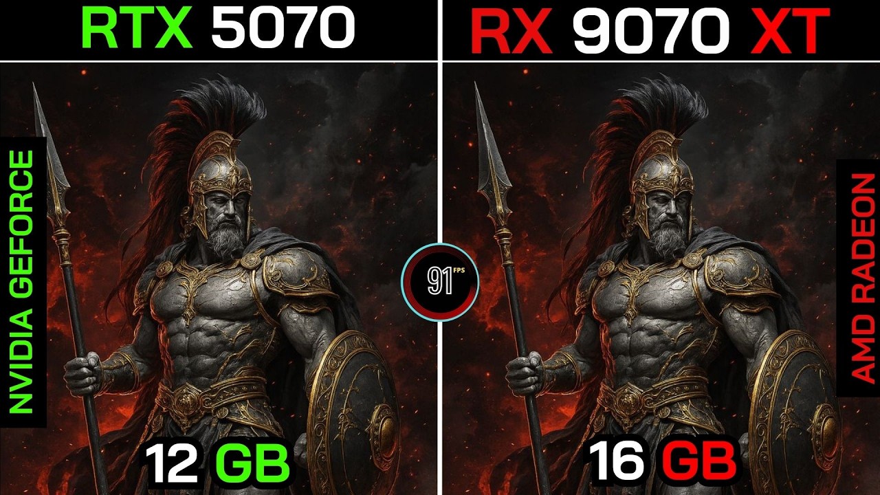 RX 9070 XT против RTX 5070+ и Ryzen&trade; 7 9800X3D: тест в 20 играх