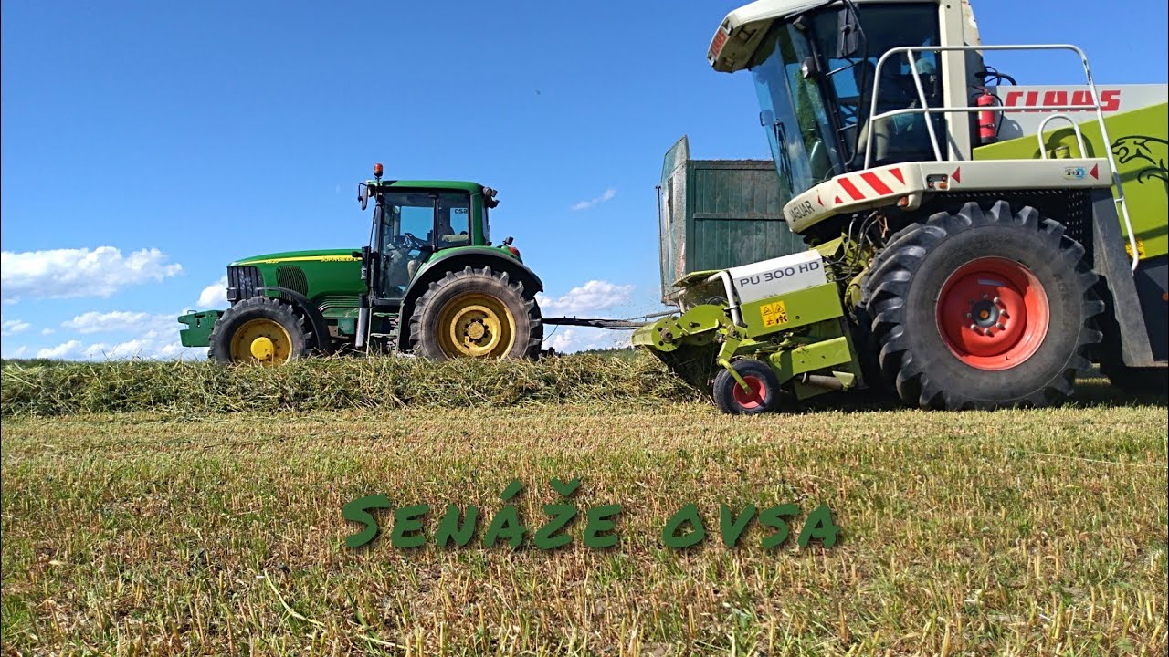 Senáže ovsa Jinos Agro a.s. služby STS Soběslav